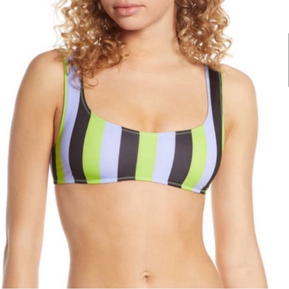 Solid and Striped Elle lime Bikini top size small